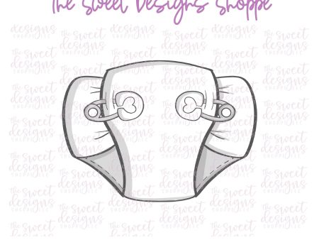 Baby Diaper with Pin - Cookie Cutter Fashion