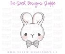 Simple Bunny Face with Bow Tie - Cookie Cutter For Cheap