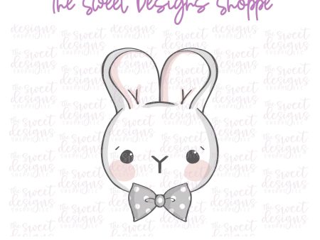 Simple Bunny Face with Bow Tie - Cookie Cutter For Cheap