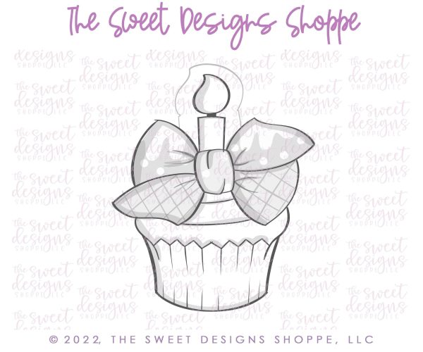 Tied Bow Cupcake - Cookie Cutter Fashion