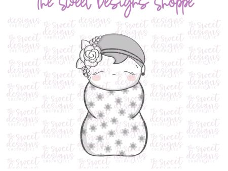 Swaddle Baby Girl with Flowers - Cookie Cutter Online now