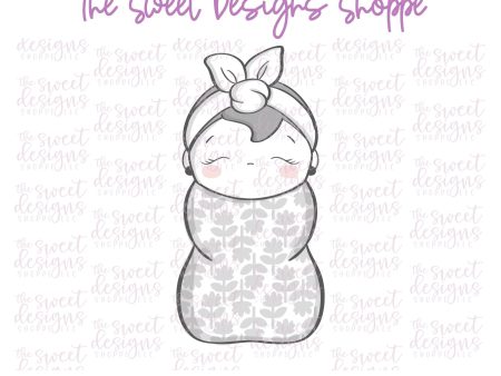 Swaddle Baby Girl with Headband - Cookie Cutter Fashion