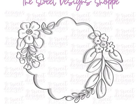 Round Scallop Floral Plaque - Cookie Cutter Hot on Sale