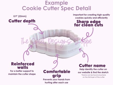 The Frosted Cookiery  Wedding  Class - Cookie Cutters Set Only - Set of 5 Cookie Cutters - Class not included. Online Class coming soon. Online Sale