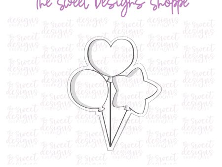 Simple Heart, Star and Round Balloon Bundle - Cookie Cutter Hot on Sale