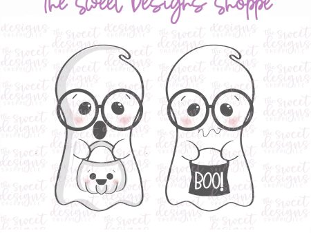 Tall Nerdy Ghost - Cookie Cutter Supply