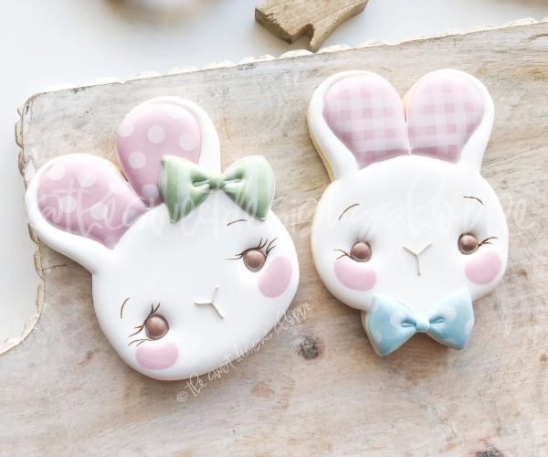 Simple Bunny Face with Bow Tie - Cookie Cutter For Cheap