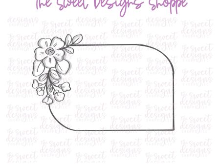 Elongated Floral (Left Side) Plaque - Cookie Cutter Cheap