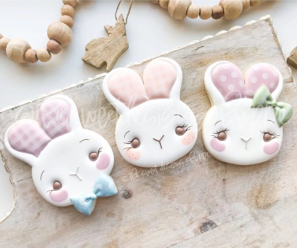 Simple Bunny Face with Bow Tie - Cookie Cutter For Cheap