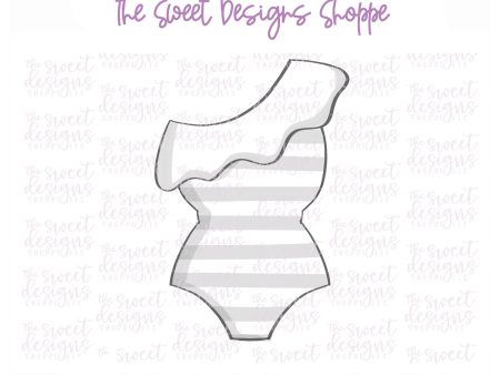 Swimsuit with Side Ruffle - Cookie Cutter For Cheap