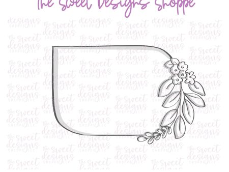 Elongated Floral (Right Side) Plaque - Cookie Cutter For Sale