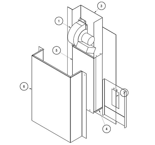 Draft Inducer Kit For Gas or Propane Fryers 718L ,724, 734 Used Above 3000ft Altitude on Sale