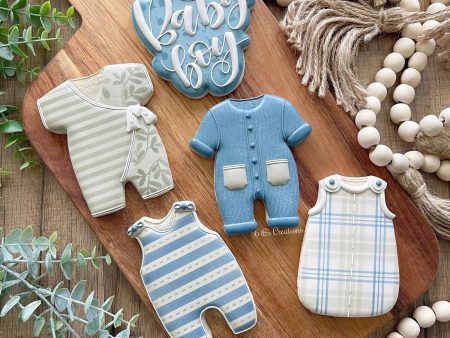 6B s Creations “Baby Boy” Class  Cookie Cutters Set - Set of 5 Cookie Cutters - Online Class not included. Hot on Sale