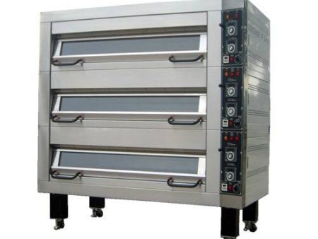 BakeMax Electric Artisan Stone Deck Ovens 3 Pan Wide, 1 to 4 decks For Sale