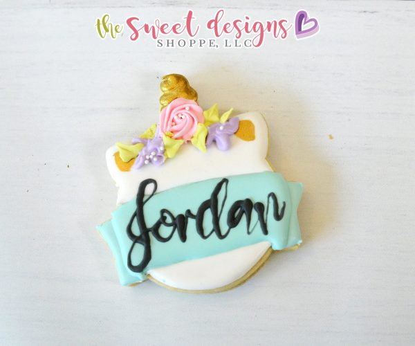 Unicorn Plaque with Banner - Cookie Cutter Hot on Sale