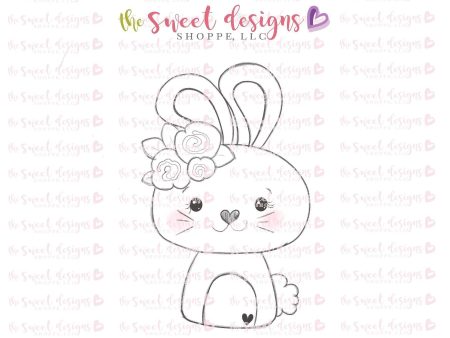 Baby Bunny Girl with Flowers - Cookie Cutter Online now