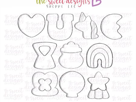 St Patrick s Charms Set  - Set of 10  - Cookie Cutters Online now