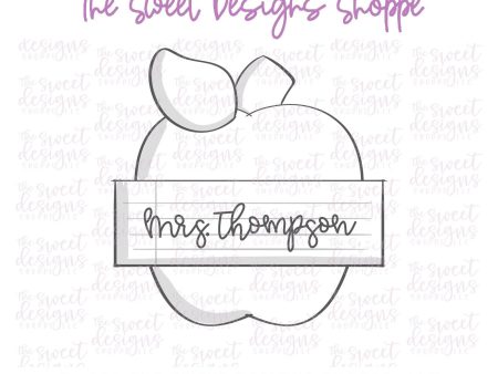 Apple with Ruler Plaque - Cookie Cutter Online