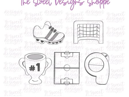 Soccer Set - Set of 5 - Cookie Cutters For Discount