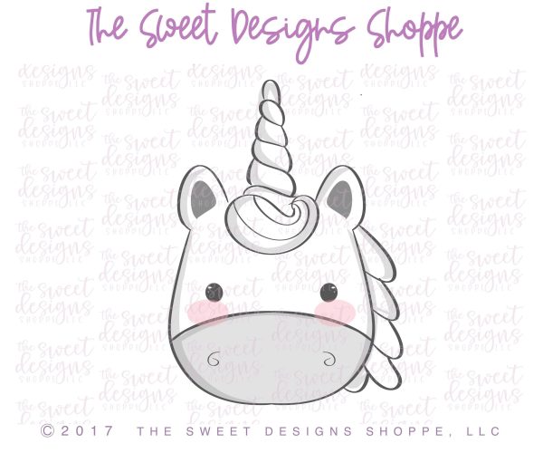 Unicorn Face V2 - Cookie Cutter on Sale