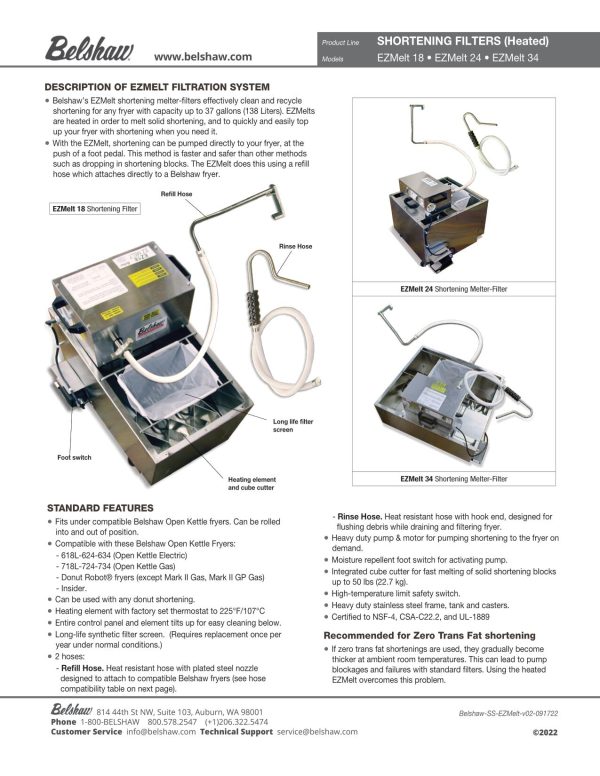 EZMelt 34 (includes rinse and fill hose) For Discount