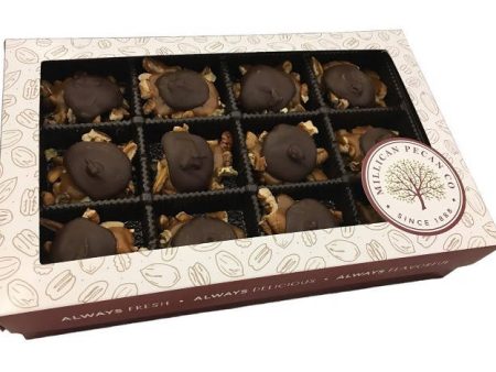 Dark Chocolate Caramillicans (Turtles) 8 oz Gift Box- 12 pieces Online now