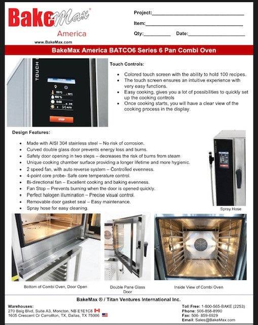 BakeMax (BATCO6E) Series Combi Oven Online Sale