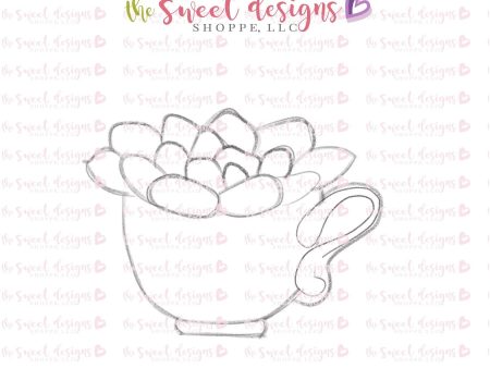 Succulent in a Tea Cup - Cookie Cutter Discount