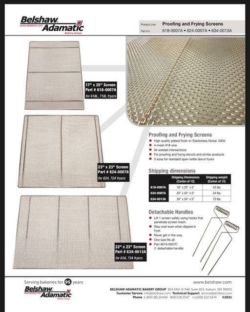 Belshaw 33 x 23 inches Fry Screen. Used for proofing and frying. Online Hot Sale