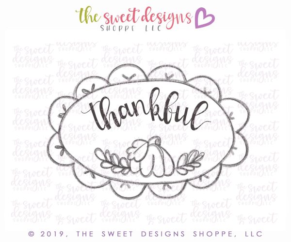 Thankful Scallop Plaque - Cookie Cutter For Discount