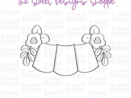 Three Space Floral Bunting - Plaque - Cookie Cutter For Cheap