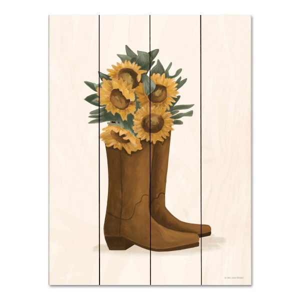 BRO287PAL - Sunflower Cowgirl Boots - 12x16 For Sale