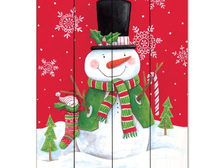 ART1312PAL - Baby in Stocking wit Snowman - 12x16 Cheap