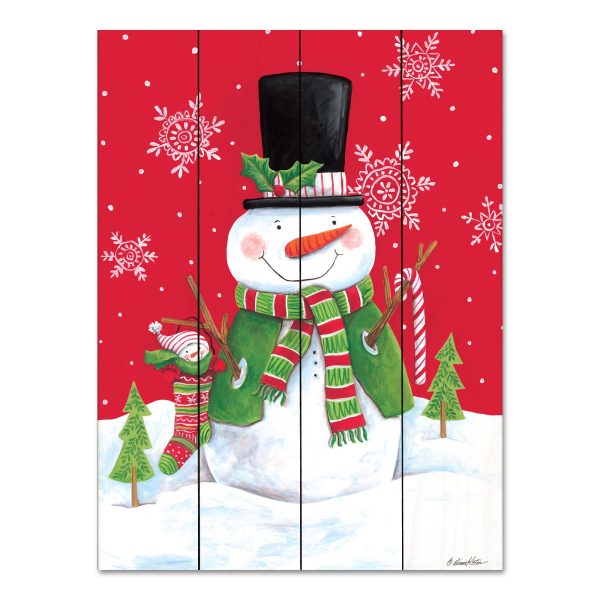 ART1312PAL - Baby in Stocking wit Snowman - 12x16 Cheap